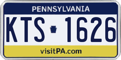 PA license plate KTS1626