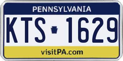PA license plate KTS1629