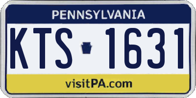 PA license plate KTS1631