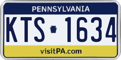 PA license plate KTS1634