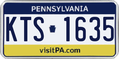 PA license plate KTS1635