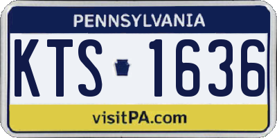 PA license plate KTS1636
