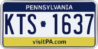 PA license plate KTS1637