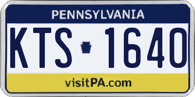 PA license plate KTS1640