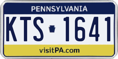PA license plate KTS1641