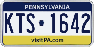 PA license plate KTS1642