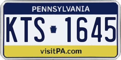 PA license plate KTS1645