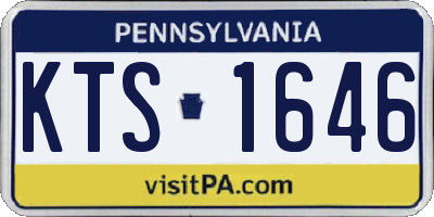 PA license plate KTS1646