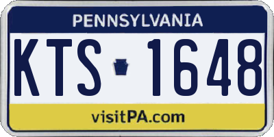 PA license plate KTS1648
