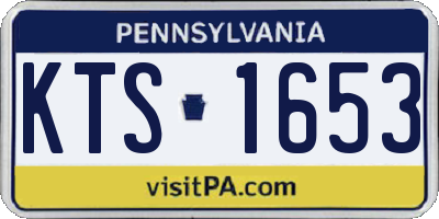PA license plate KTS1653