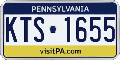 PA license plate KTS1655