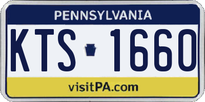 PA license plate KTS1660