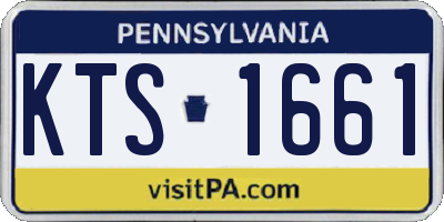 PA license plate KTS1661