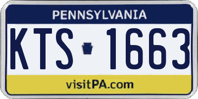 PA license plate KTS1663