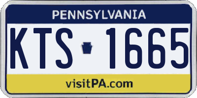 PA license plate KTS1665