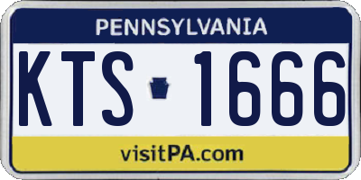 PA license plate KTS1666