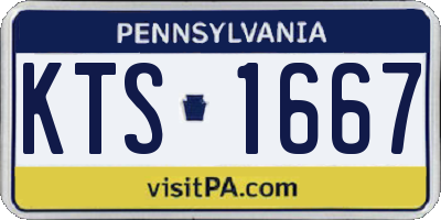 PA license plate KTS1667