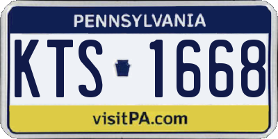 PA license plate KTS1668