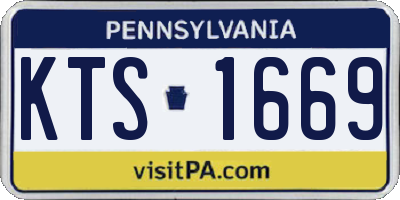 PA license plate KTS1669