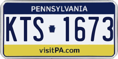 PA license plate KTS1673
