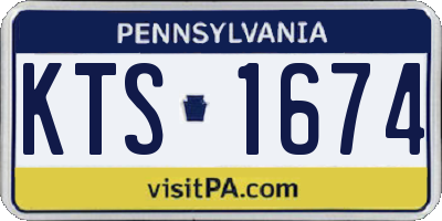 PA license plate KTS1674