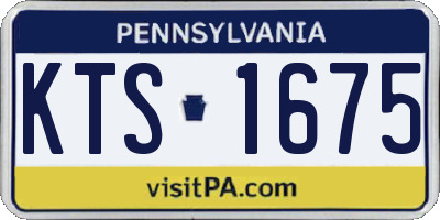 PA license plate KTS1675