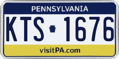 PA license plate KTS1676