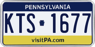 PA license plate KTS1677
