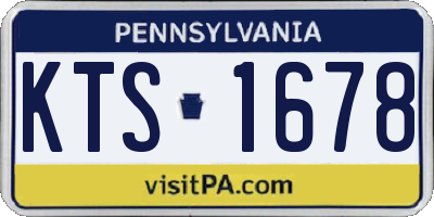 PA license plate KTS1678