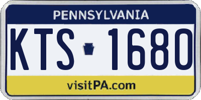 PA license plate KTS1680