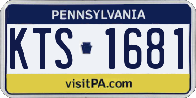 PA license plate KTS1681