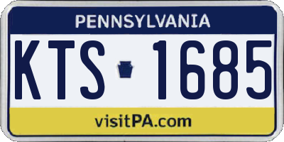 PA license plate KTS1685