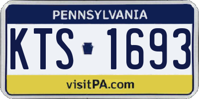 PA license plate KTS1693