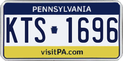 PA license plate KTS1696