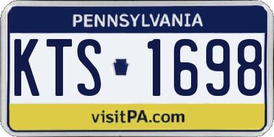 PA license plate KTS1698