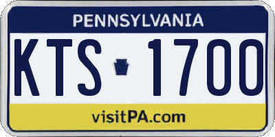 PA license plate KTS1700