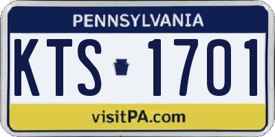 PA license plate KTS1701