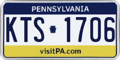 PA license plate KTS1706