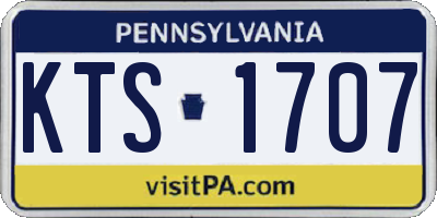 PA license plate KTS1707