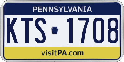 PA license plate KTS1708