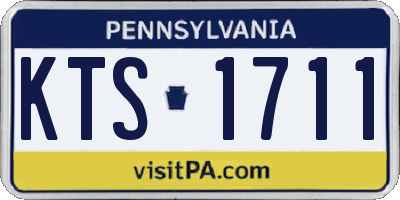 PA license plate KTS1711
