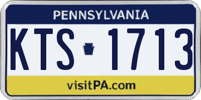 PA license plate KTS1713