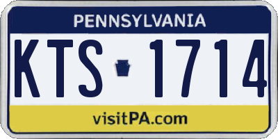 PA license plate KTS1714