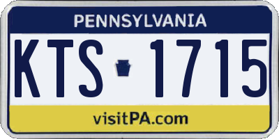 PA license plate KTS1715
