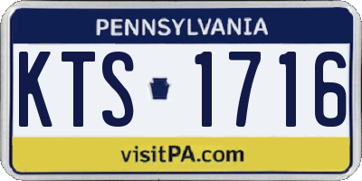 PA license plate KTS1716