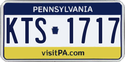 PA license plate KTS1717