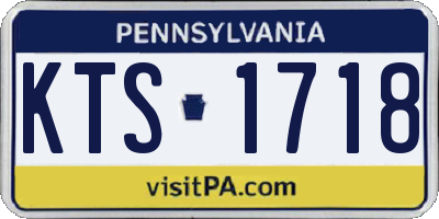 PA license plate KTS1718