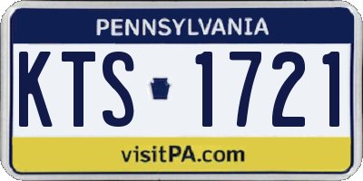 PA license plate KTS1721