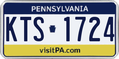 PA license plate KTS1724