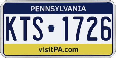PA license plate KTS1726